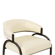 Tatum Cream Vegan Leather and 2-Tone Jacquard Counter Stool