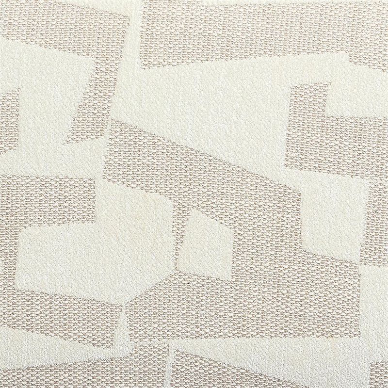Tatum Cream Vegan Leather and 2-Tone Jacquard Counter Stool