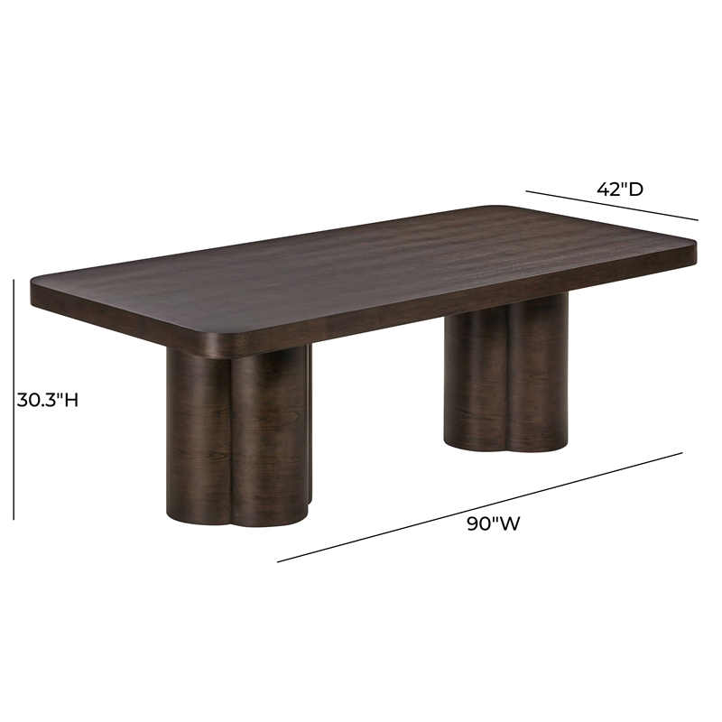 Bambi Dark Brown Ash Dining Table