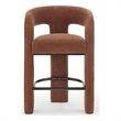 Malone Rust Red Performance Chenille Counter Stool