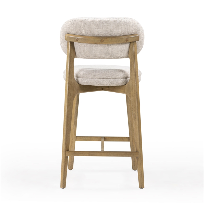 Carnation Cream Performance Fabric Counter Stool
