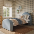 Moon Chambray Blue Chenille Twin Trundle Bed