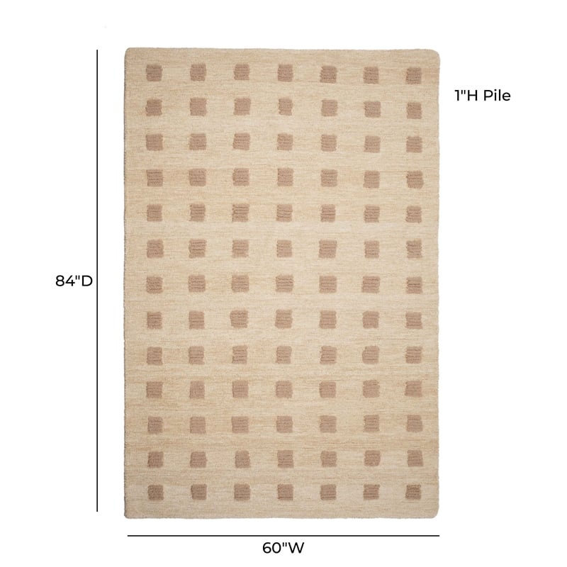 Hari Natural Hand-Tufted 5' x 7' Floor Rug