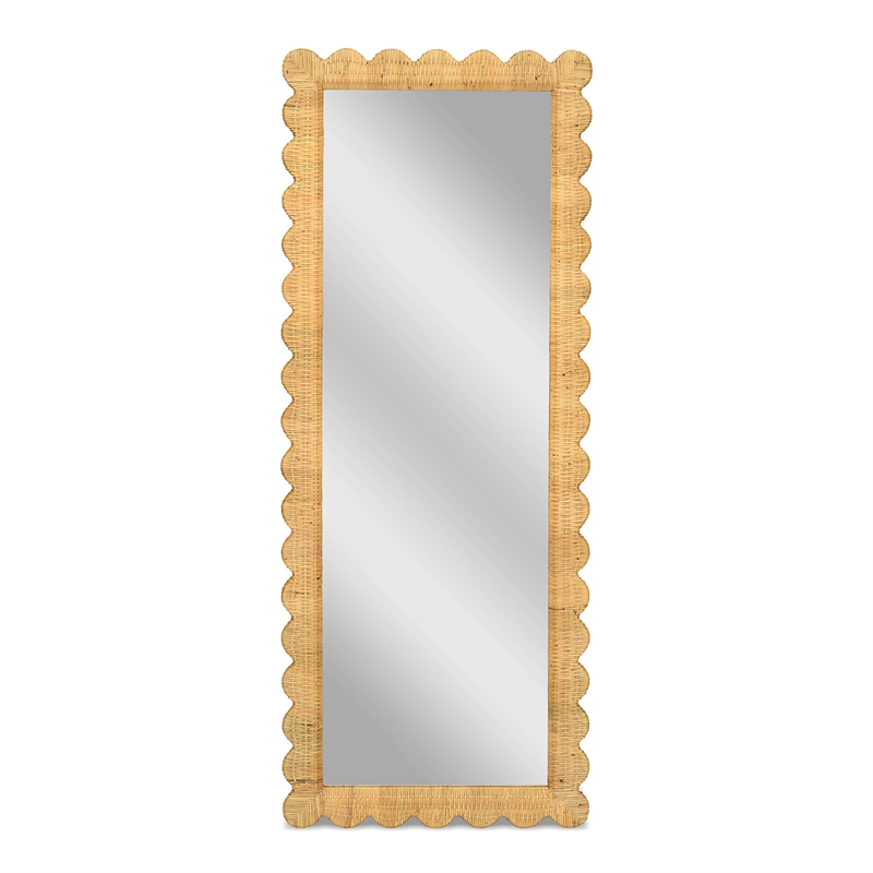 Bama Long Natural Rattan Wall Mirror