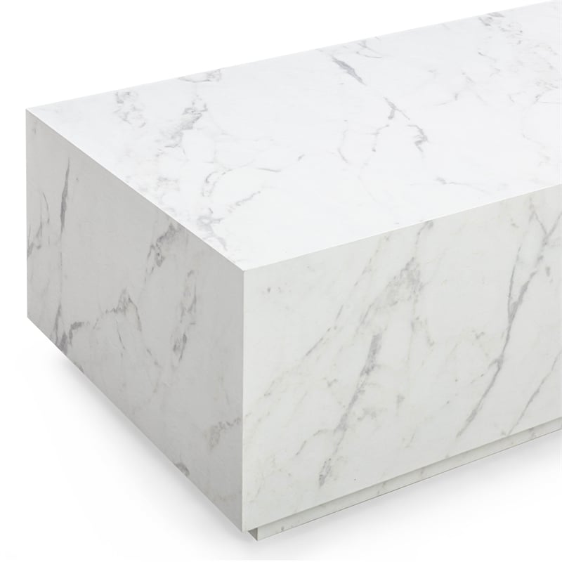 Romy White Marble Coffee Table
