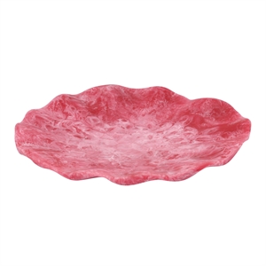 Mera Ruby Red Resin Petal Tray
