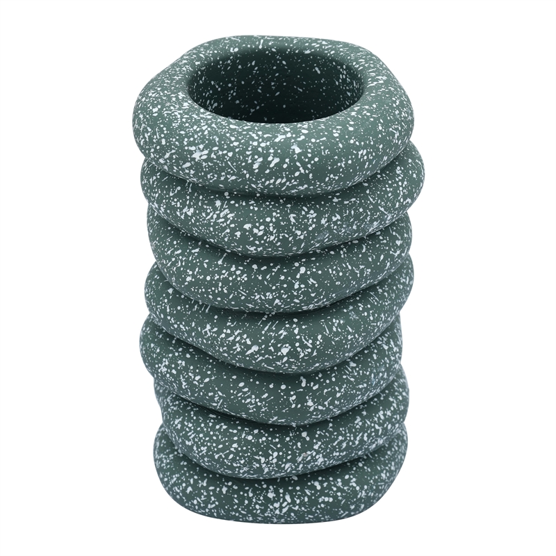 Gabby Speckled Green Cairn Vase