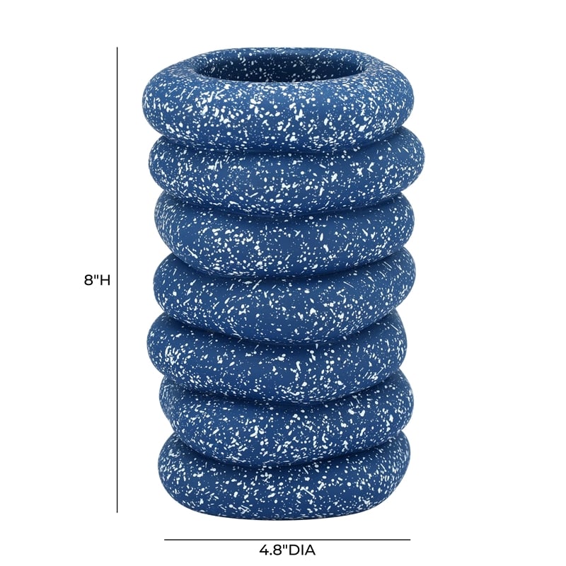 Gabby Speckled Blue Cairn Vase
