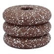 Gabby Speckled Rust Stacked Candleholder