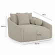 Hanim Warm Grey Boucle Upholstered Daybed