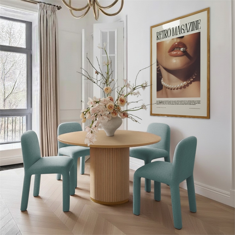Georgia Light Blue Performance Chenille Dining Chair
