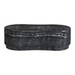 Hades Black Faux Marble Indoor/Outdoor Concrete Coffee Table