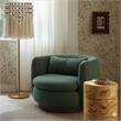 Nura Forest Green Chenille Swivel Accent Chair