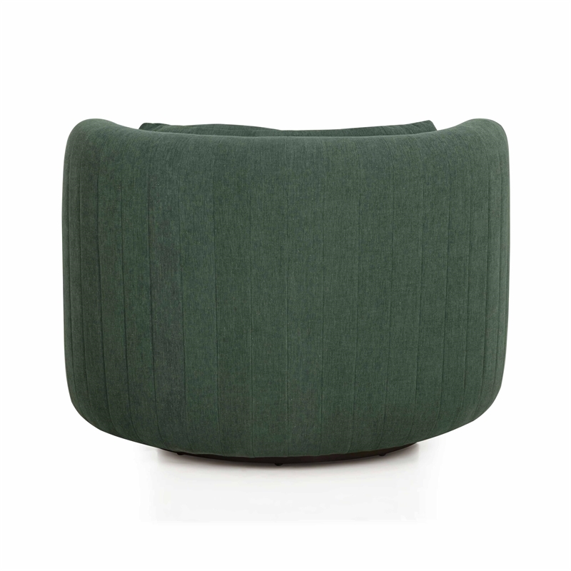 Nura Forest Green Chenille Swivel Accent Chair
