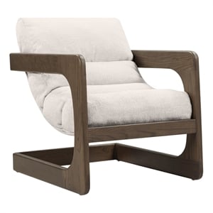 Palma Cream Textured Weave Accent Chair