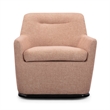 Mado Peach Textured Fabric Swivel Accent Chair