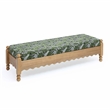 Thelma Olive Green Leopard Jacquard Bench