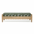 Thelma Olive Green Leopard Jacquard Bench