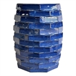 TOV Furniture Trax Azul Ceramic Table in Blue