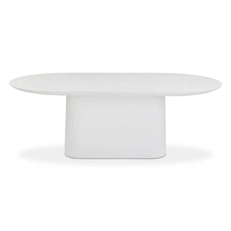 Nara Pure White Indoor/Outdoor Concrete Dining Table