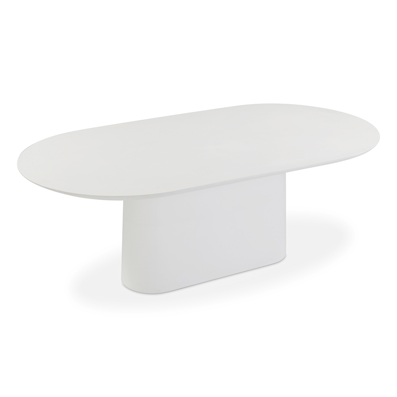 Nara Pure White Indoor/Outdoor Concrete Dining Table