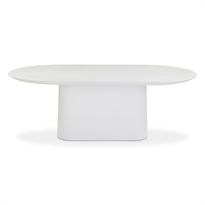 Nara Pure White Indoor/Outdoor Concrete Dining Table