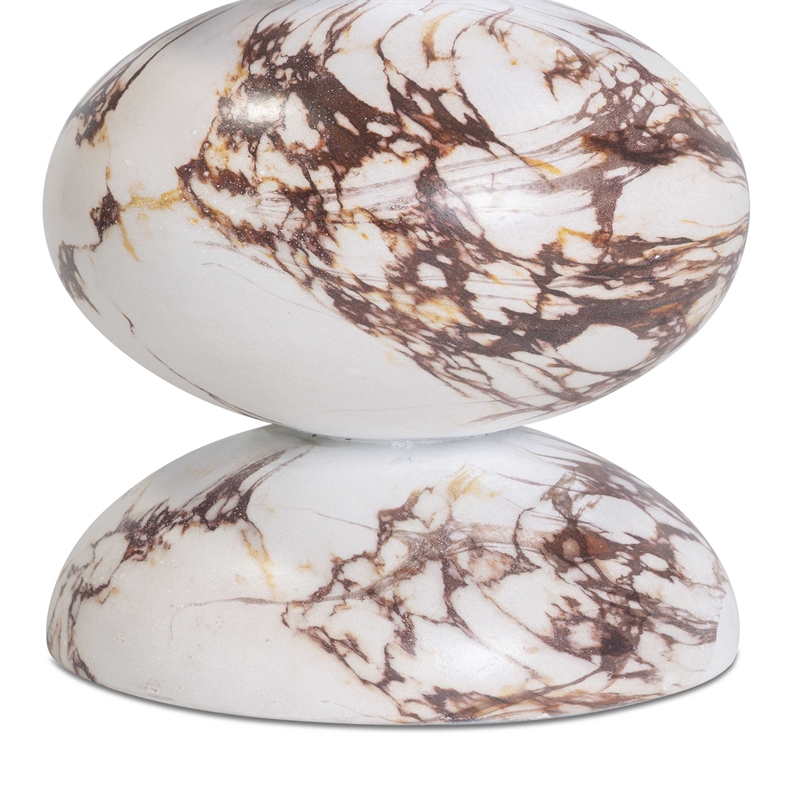 Pia Red Faux Marble Indoor/Outdoor Concrete Side Table