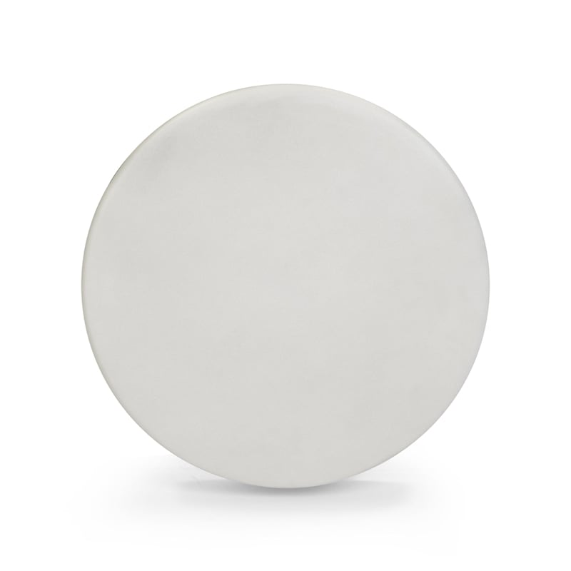 Hessa Antique White Chiseled Concrete Indoor/Outdoor Side Table