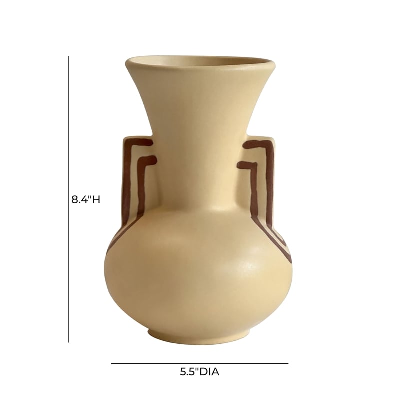 Ceramic Line Art Trumpeter Vase