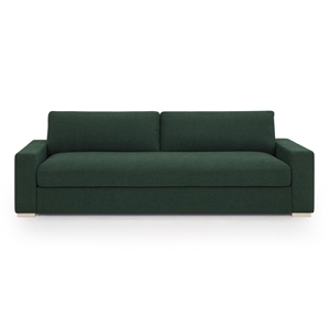 Beckham Forest Green Chenille 96 inch Sofa