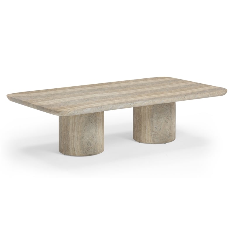 Tyche Travertine Indoor / Outdoor Coffee Table