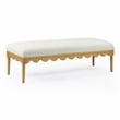 Oodle Cream Vegan Mohair Upholstered Bench