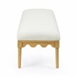 Oodle Cream Vegan Mohair Upholstered Bench