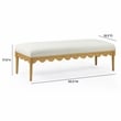 Oodle Cream Vegan Mohair Upholstered Bench