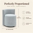 Alyssa Blue Striped Performance Linen Rolling Desk Chair