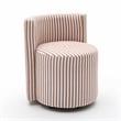Alyssa Curry Yellow Striped Performance Linen Rolling Desk Chair