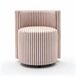 Alyssa Curry Yellow Striped Performance Linen Rolling Desk Chair