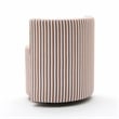 Alyssa Curry Yellow Striped Performance Linen Rolling Desk Chair