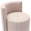 Alyssa Curry Yellow Striped Performance Linen Rolling Desk Chair
