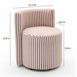 Alyssa Curry Yellow Striped Performance Linen Rolling Desk Chair