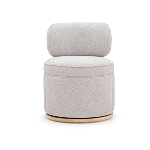 Amaya Grey Textured Fabric Swivel Desk Chair