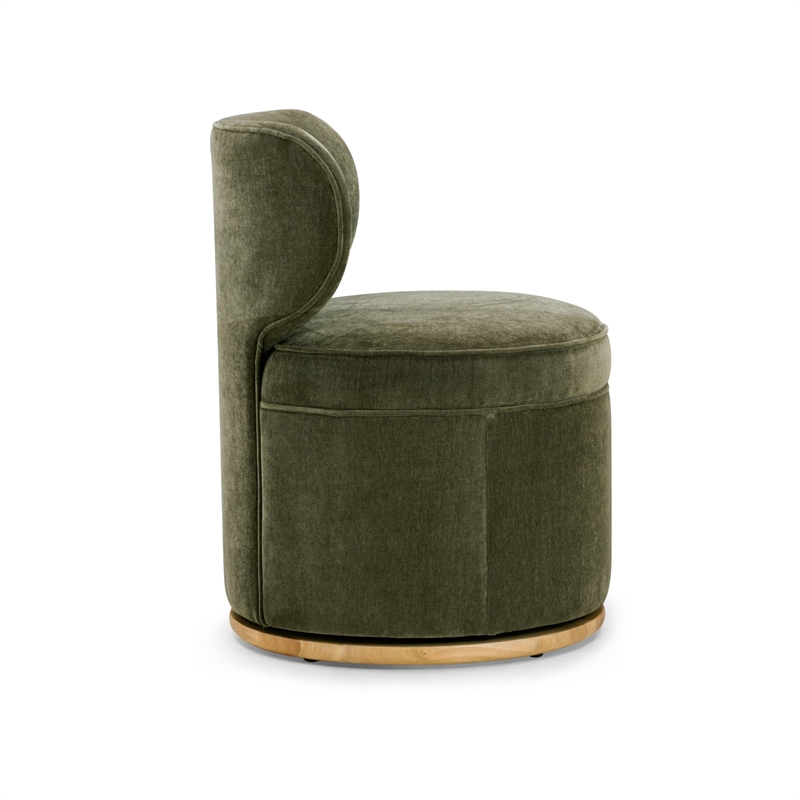 Amaya Green Upcycled Swivel Desk Chair