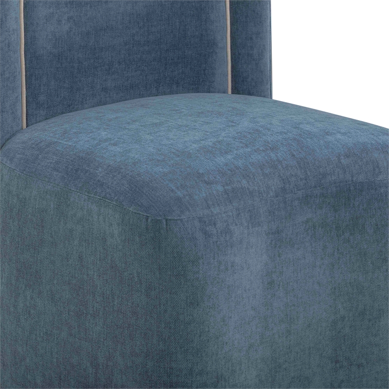 Dolce Blue Rolling Desk Chair