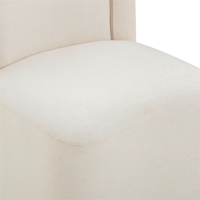 Dolce Cream Rolling Desk Chair