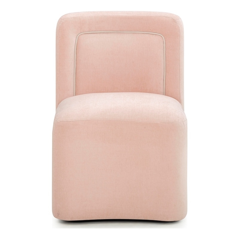 Dolce Pink Rolling Desk Chair