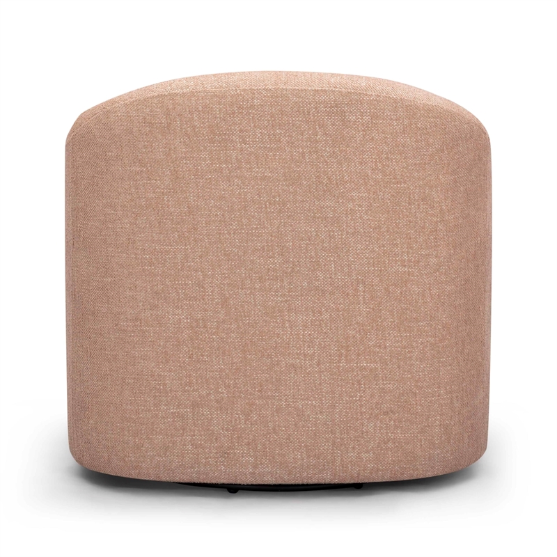 Thao Blush Basketweave Swivel Chair
