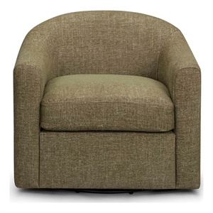 Thao Green Basketweave Swivel Chair