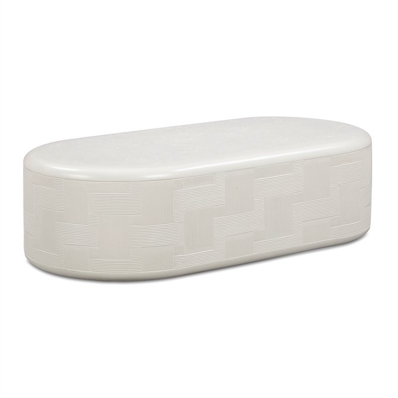 Suraya Ivory Concrete Rounded Coffee Table