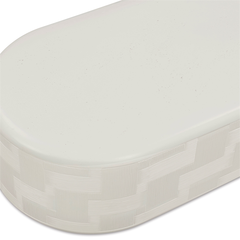 Suraya Ivory Concrete Rounded Coffee Table
