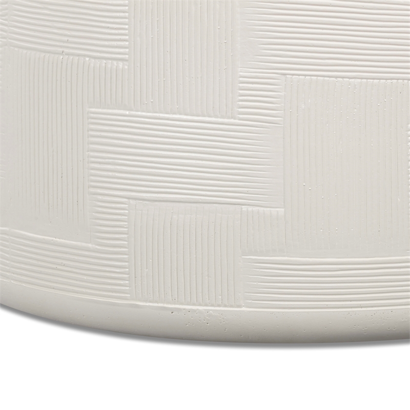 Suraya Ivory Concrete Rounded Coffee Table